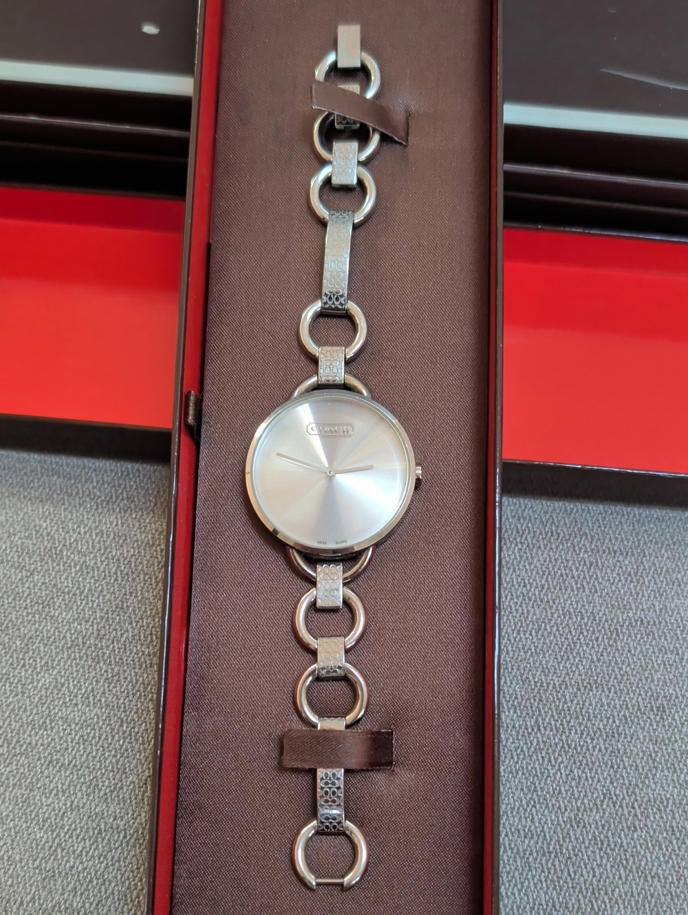 Coach Whitney Silver-Tone Round Dial Link Bracelet Watch 14500785